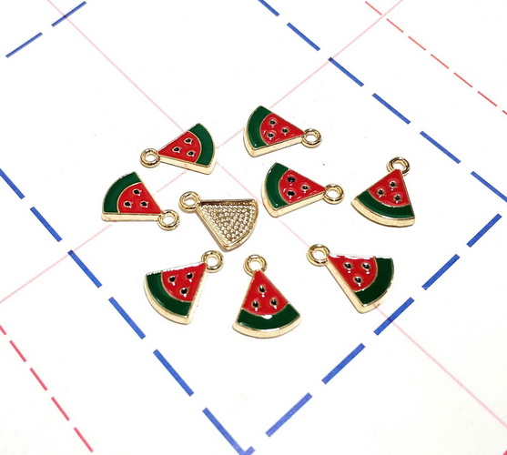 008 Подвеска 11*15 мм Долька арбуза