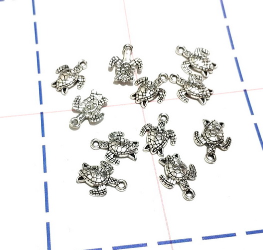 278 Подвеска 13*16 мм Черепаха Серебро