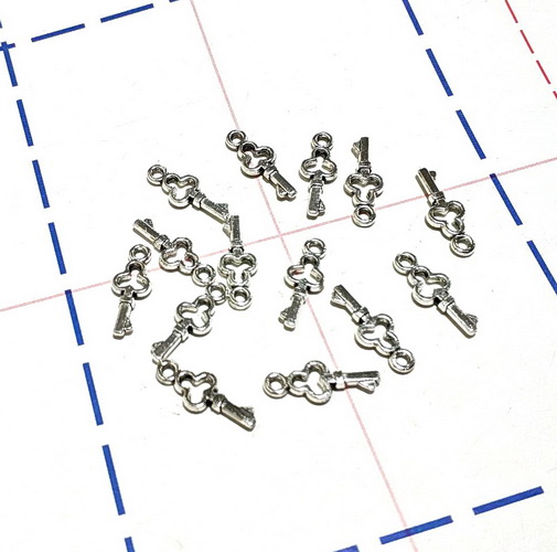 281 Подвеска 6*17 мм Ключик Серебро