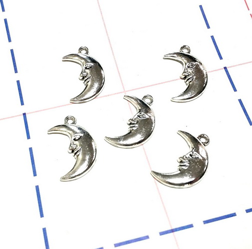 282 Подвеска 15*22 мм Месяц Серебро