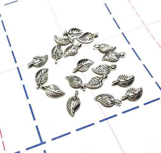 287 Подвеска 8*15 мм Лист Серебро