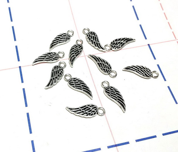 295 Подвеска 7*17 мм Крыло Серебро