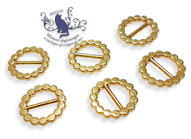 09 Пряжка металл Флоризель 15мм Золото