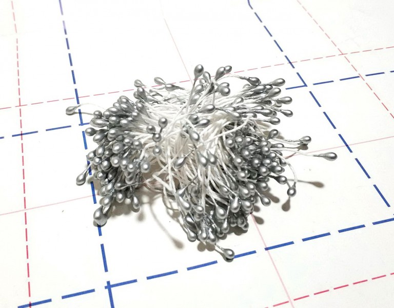 23 Тычинки 2-3 мм Шарик металлизированный 150-180 шт/уп Серебро