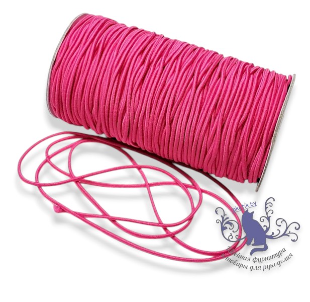 резинка шляпная 2,5мм УПАКОВКА 100м/боб (+-3м) Малиновый