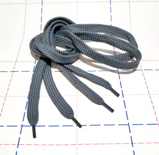 30 Шнурок кроссовочный 10мм/100см Серый