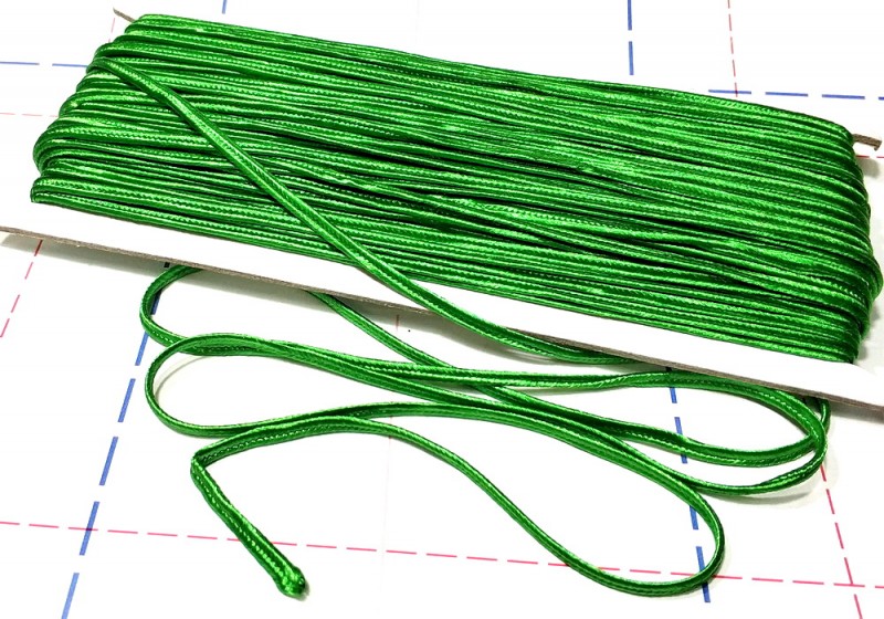 Шнур сутажный 2мм 33 м/боб (+-1м) Зеленый