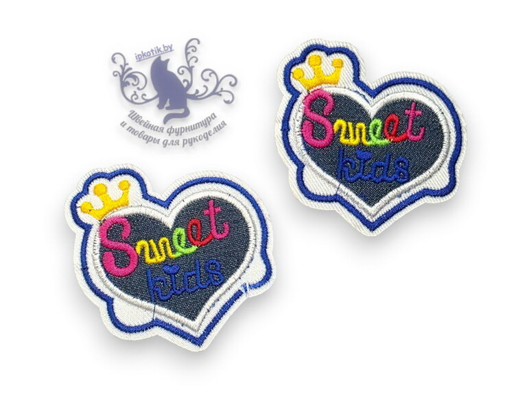 138 Термоаппликация 7,2*6,9см Sweet kids