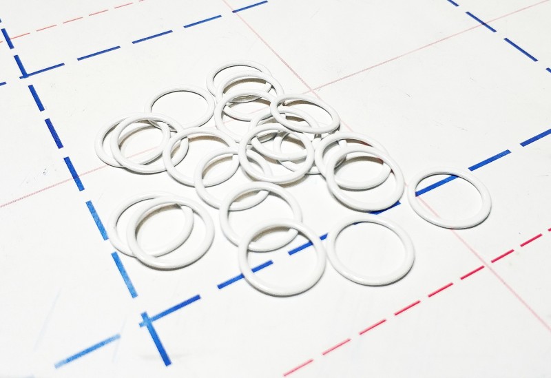 Кольцо для бюстиков металл 12 мм 20 шт/уп белый
