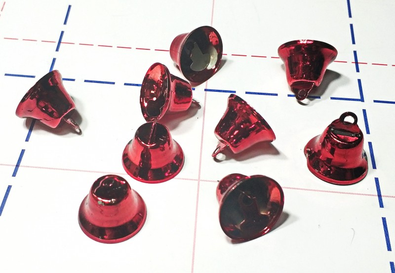 Колокольчик металл 12 мм Красный